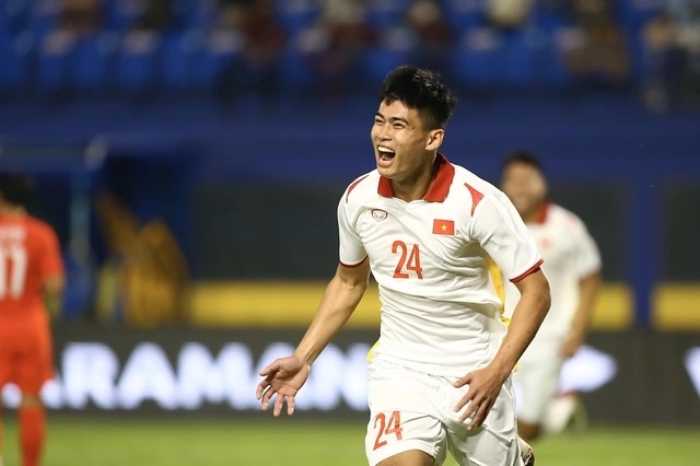 Nguyễn Ngọc Thắng vừa cùng U23 Việt Nam đá Giải U23 châu Á 2024 tại Qatar. Ảnh nguồn Báo Người Lao Động