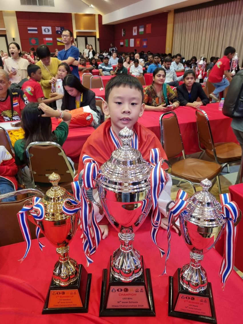 印度尼西亚年轻国际象棋棋手 Zach Alexander Tjong 年仅 7 岁，但在亚洲水平上取得了成功